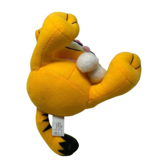 Garfield Pink Christmas Holiday Plush Toy With Santa Hat & Scarf Window Cling - Picture 4 of 16